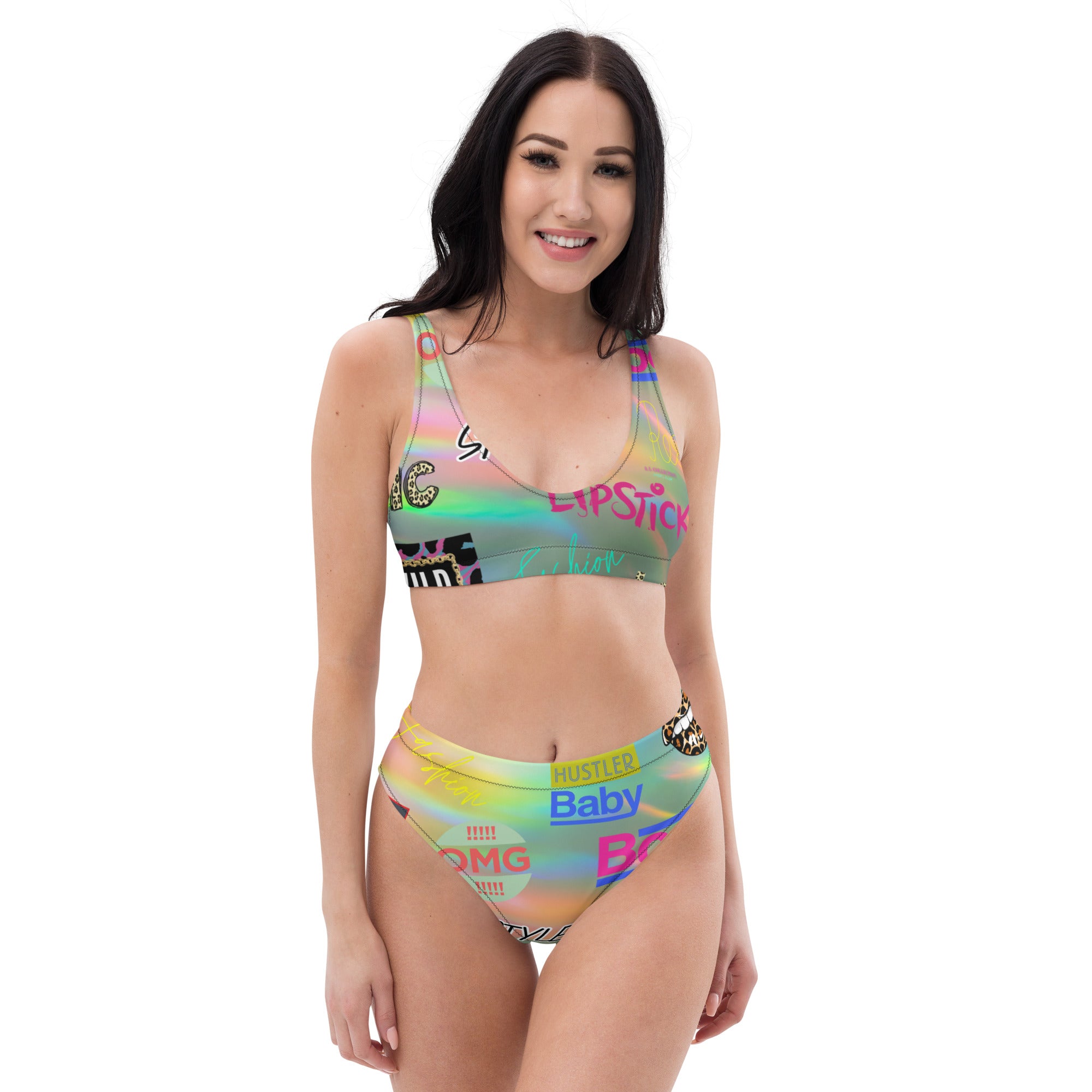 A.L She So Wild Recycled high-waisted bikini
