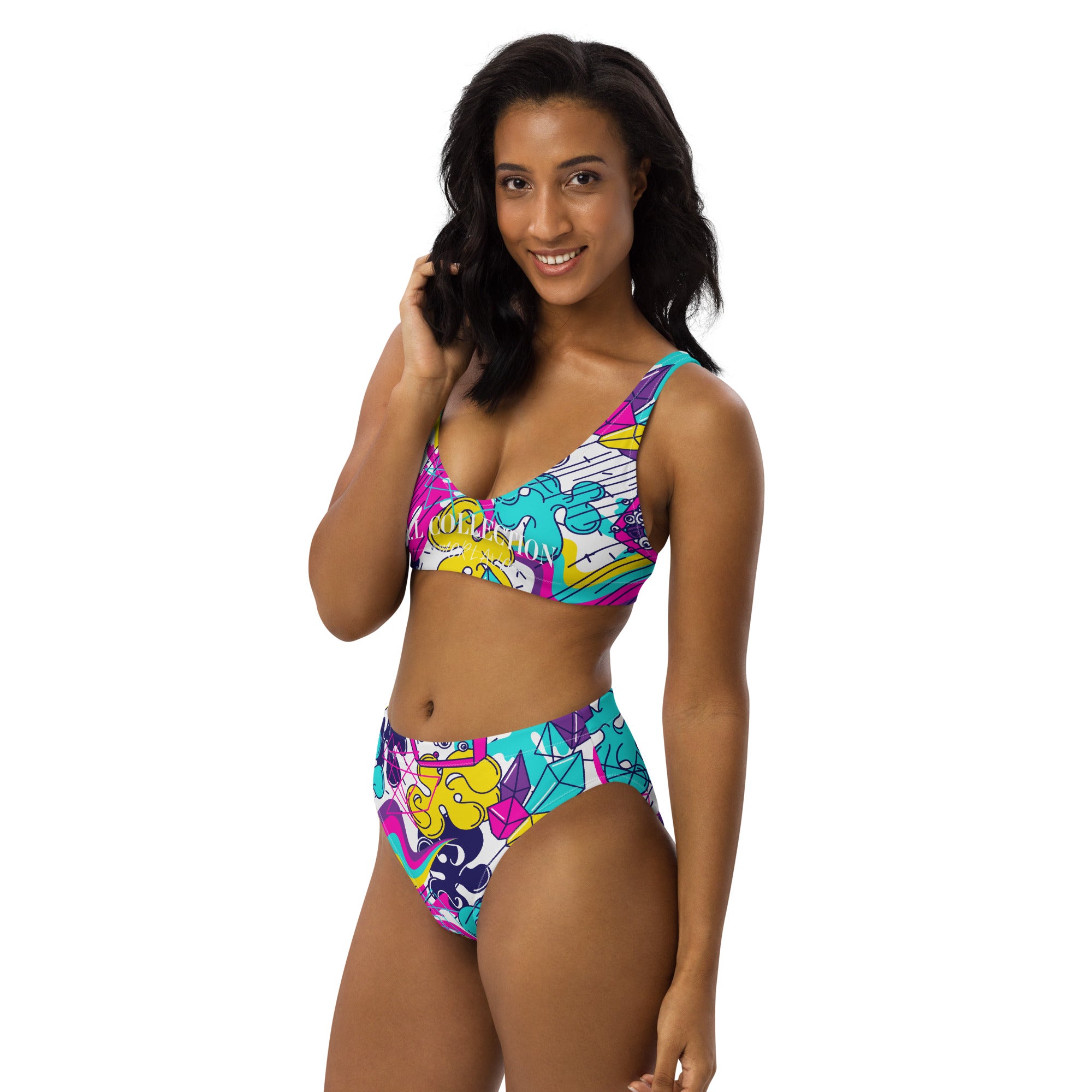 A.L Let's Get Wild Recycled high-waisted bikini