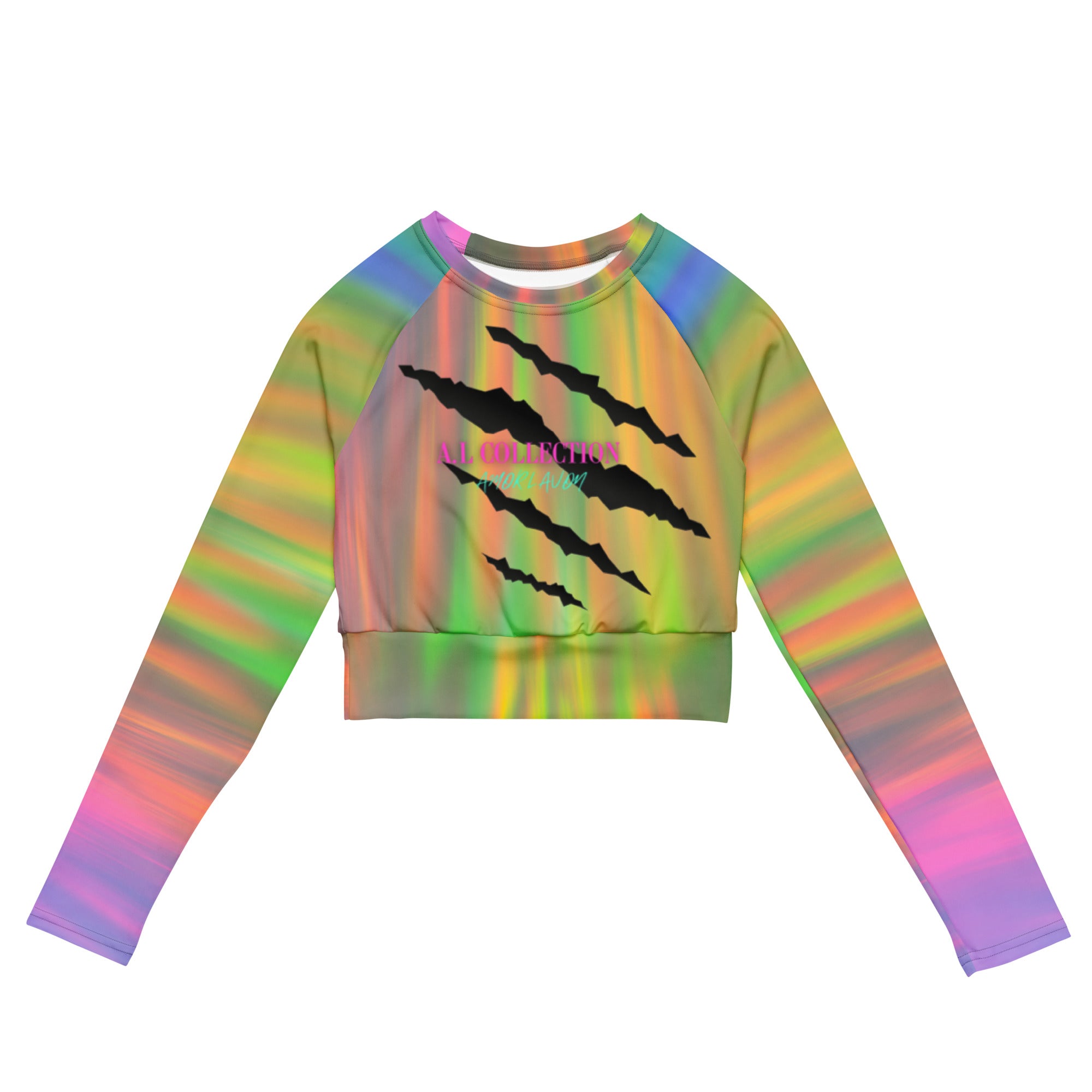 A.L Fierce One Recycled long-sleeve crop top