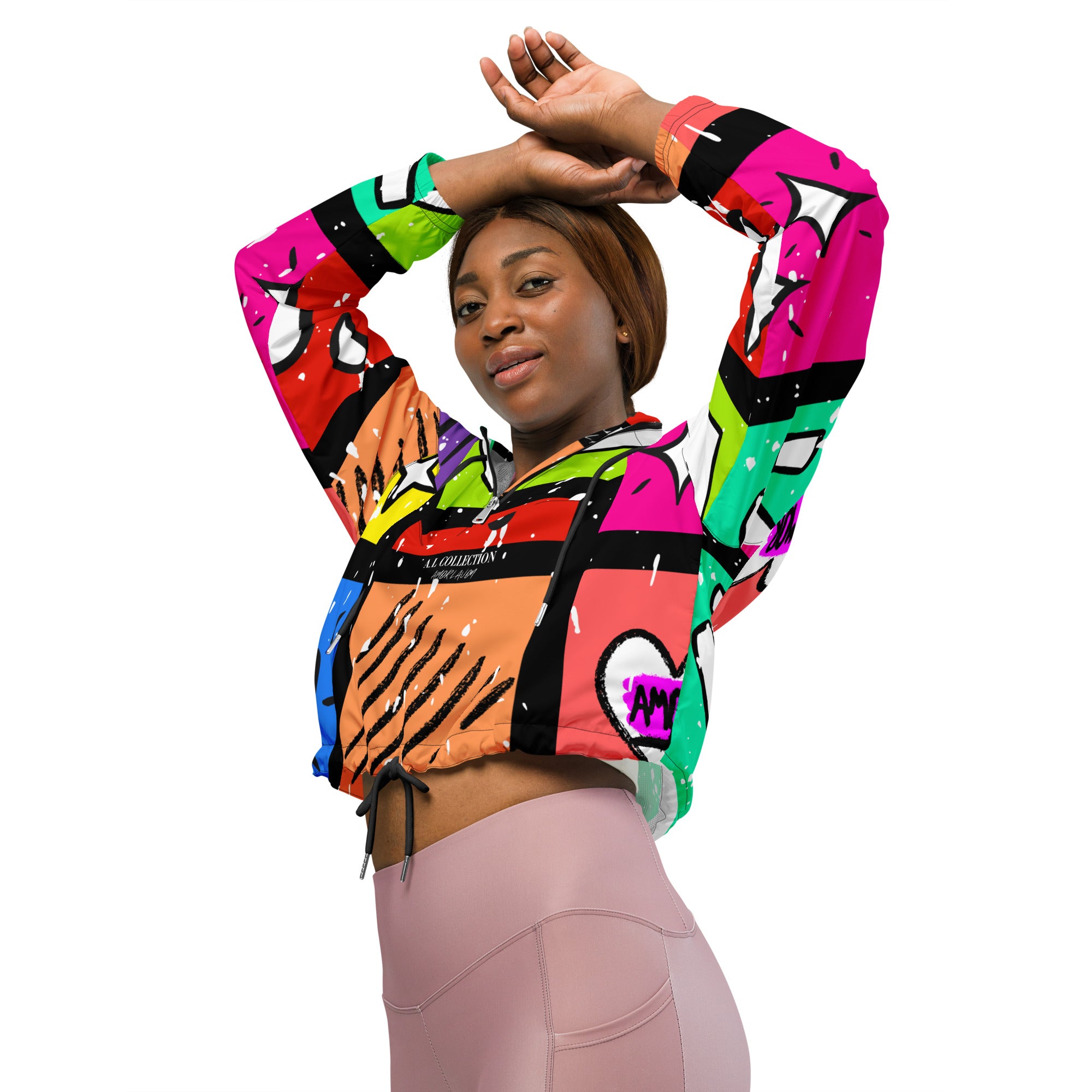 A.L Turn Up Queen Women’s cropped windbreaker