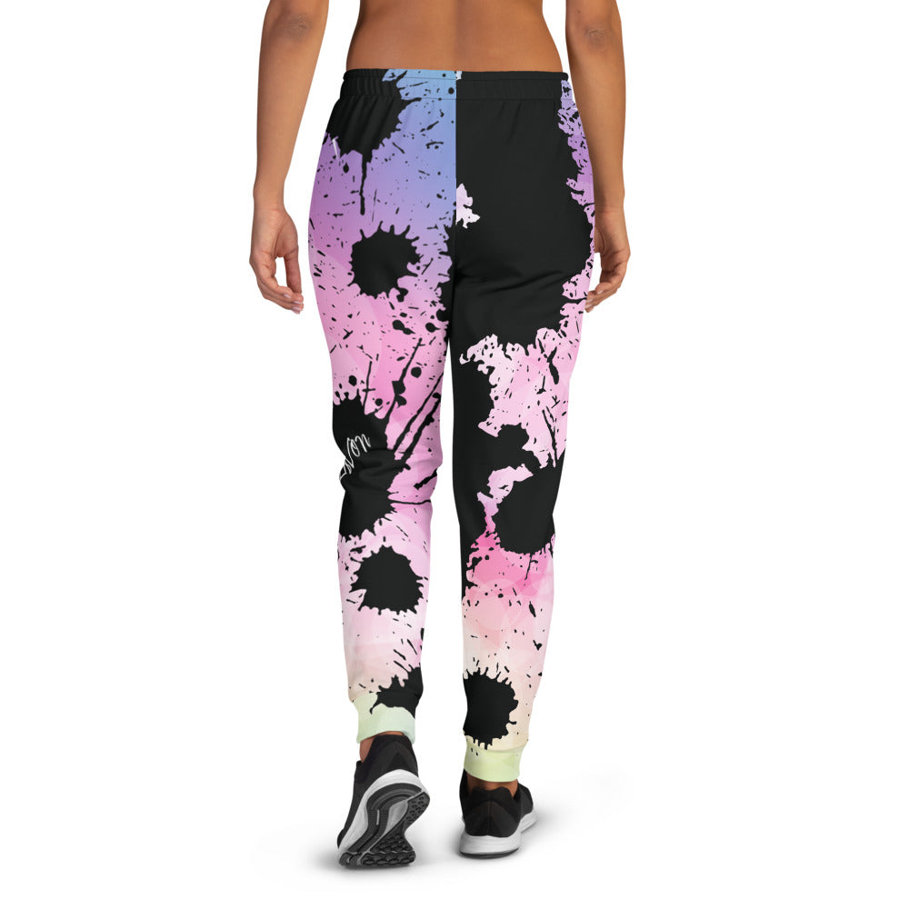 Amor Lavon Pink Painted Women's Joggers