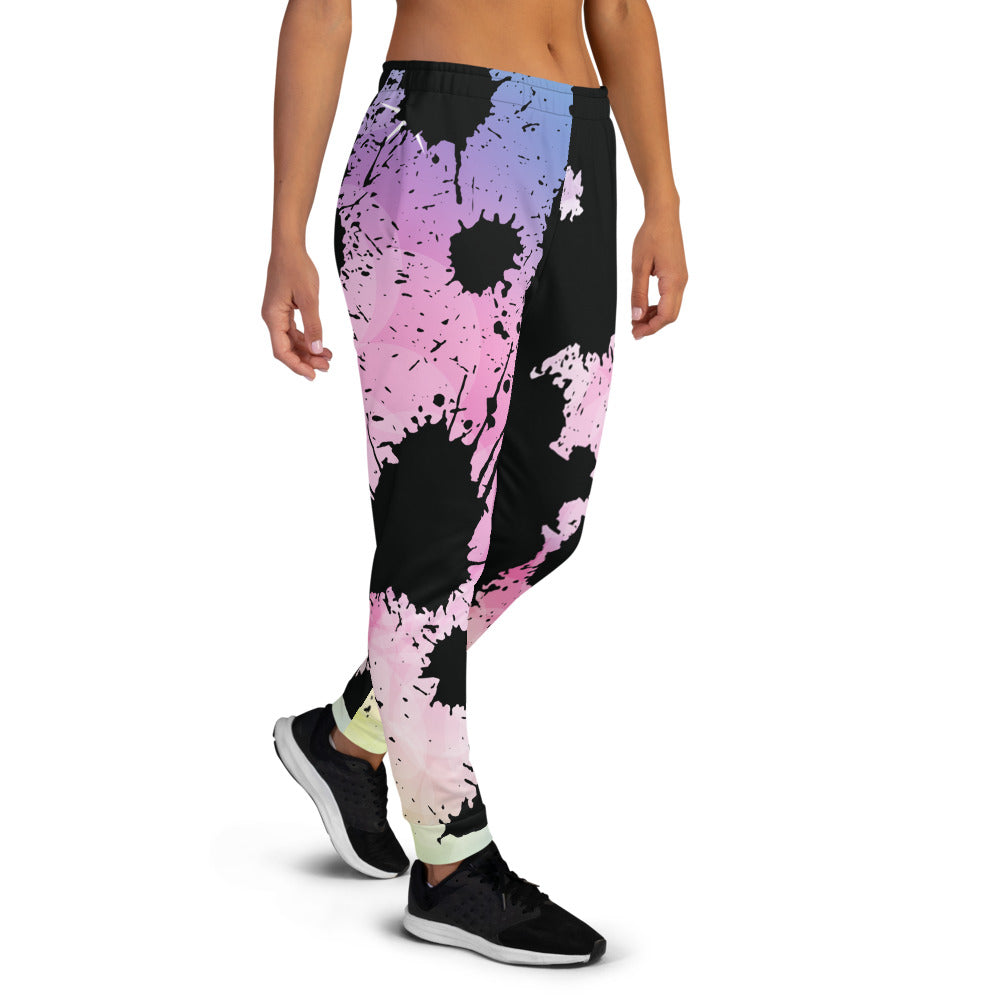 Amor Lavon Pink Painted Women's Joggers