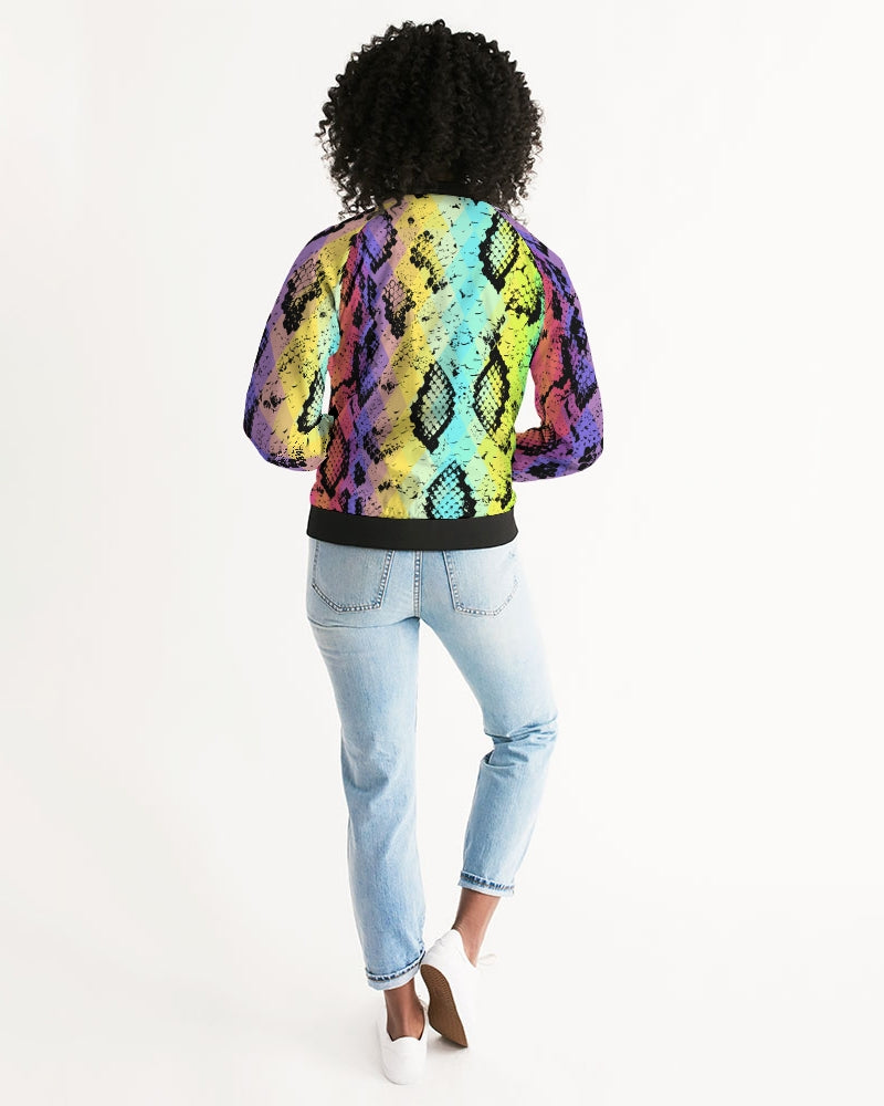 A.L Snakeskin Beauty Women's Bomber Jacket