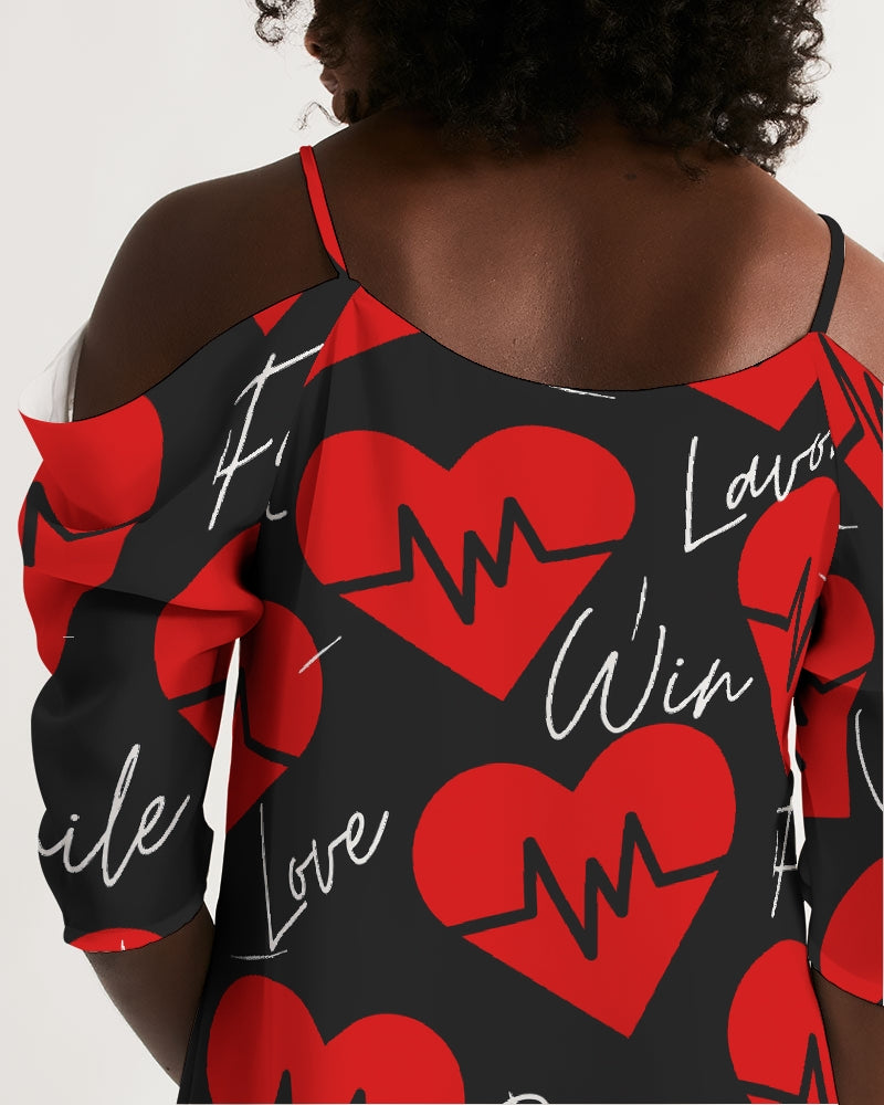 Women's Open Shoulder A-Line Dress
