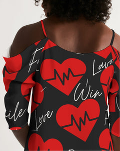 Women's Open Shoulder A-Line Dress