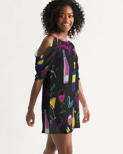 Women's Open Shoulder A-Line Dress