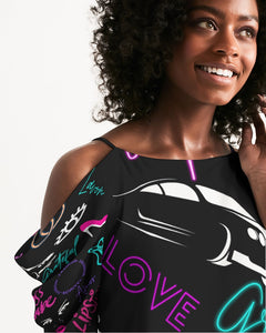 Women's Open Shoulder A-Line Dress