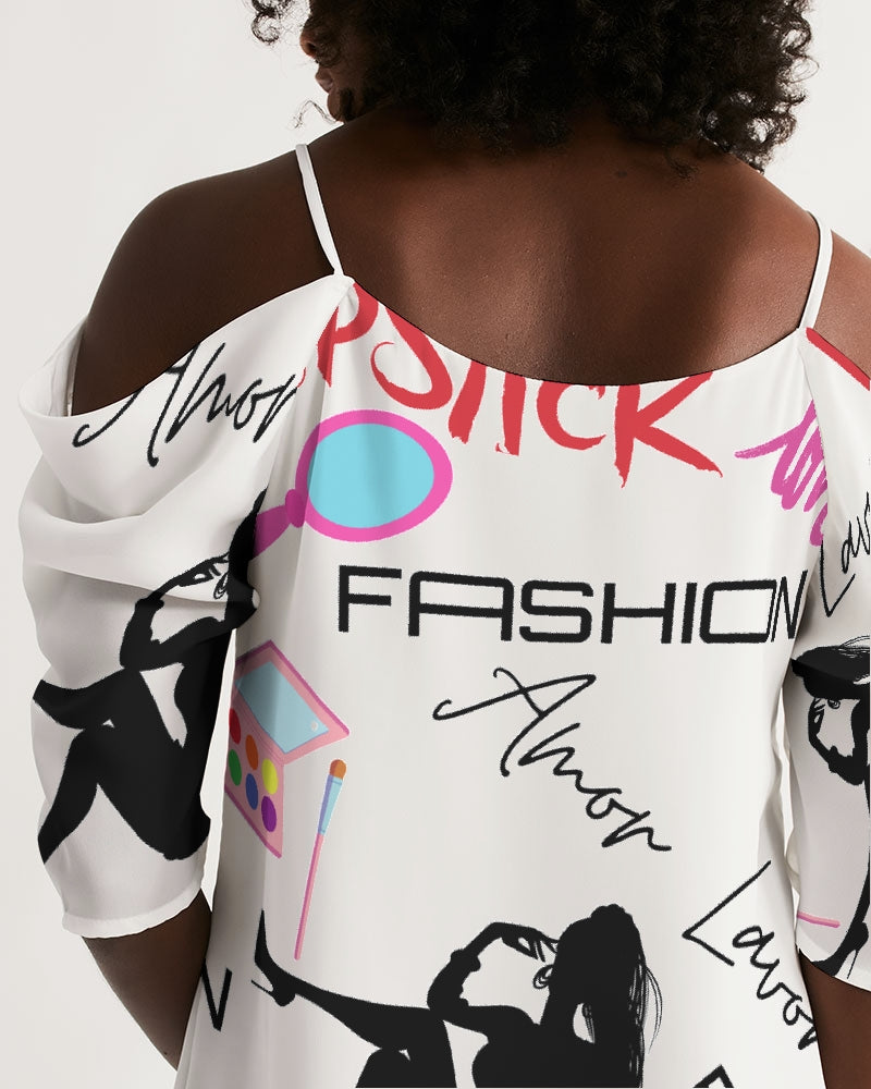 Women's Open Shoulder A-Line Dress