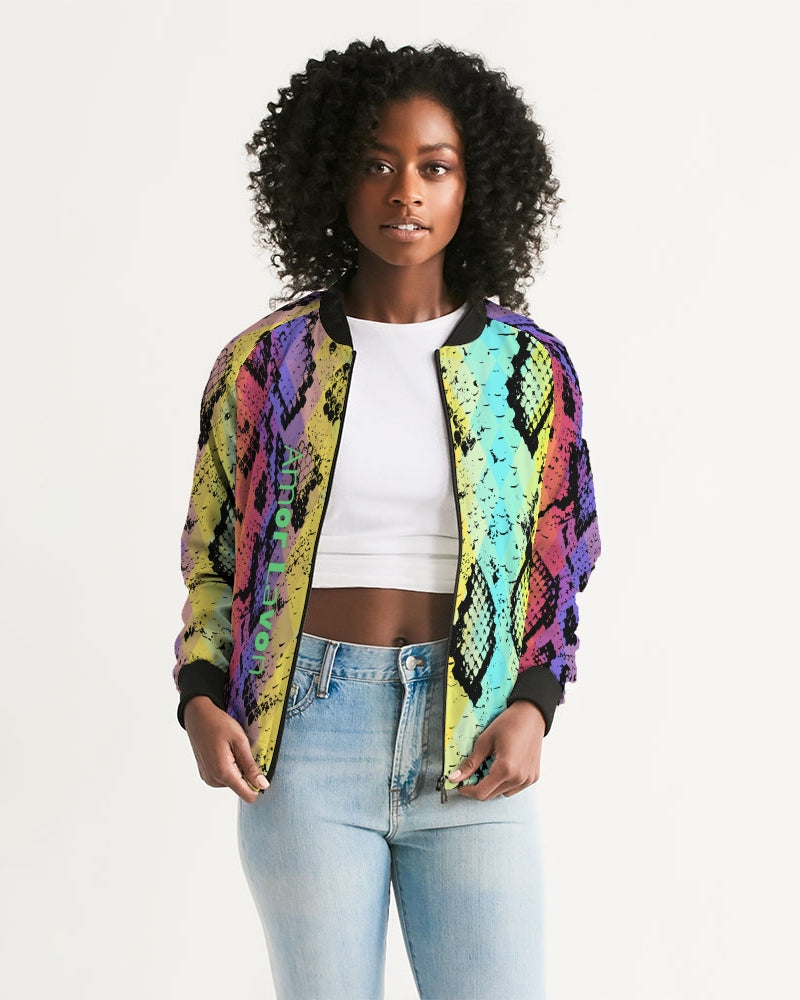 A.L Snakeskin Beauty Women's Bomber Jacket