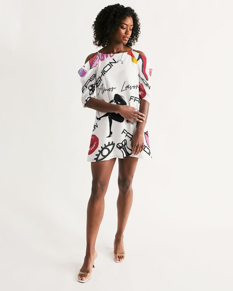 Women's Open Shoulder A-Line Dress