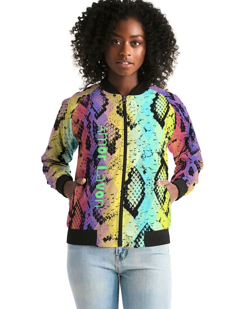 A.L Snakeskin Beauty Women's Bomber Jacket