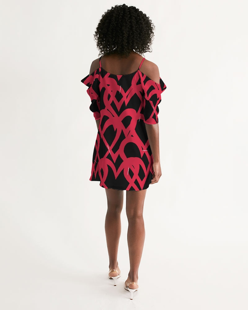 Women's Open Shoulder A-Line Dress