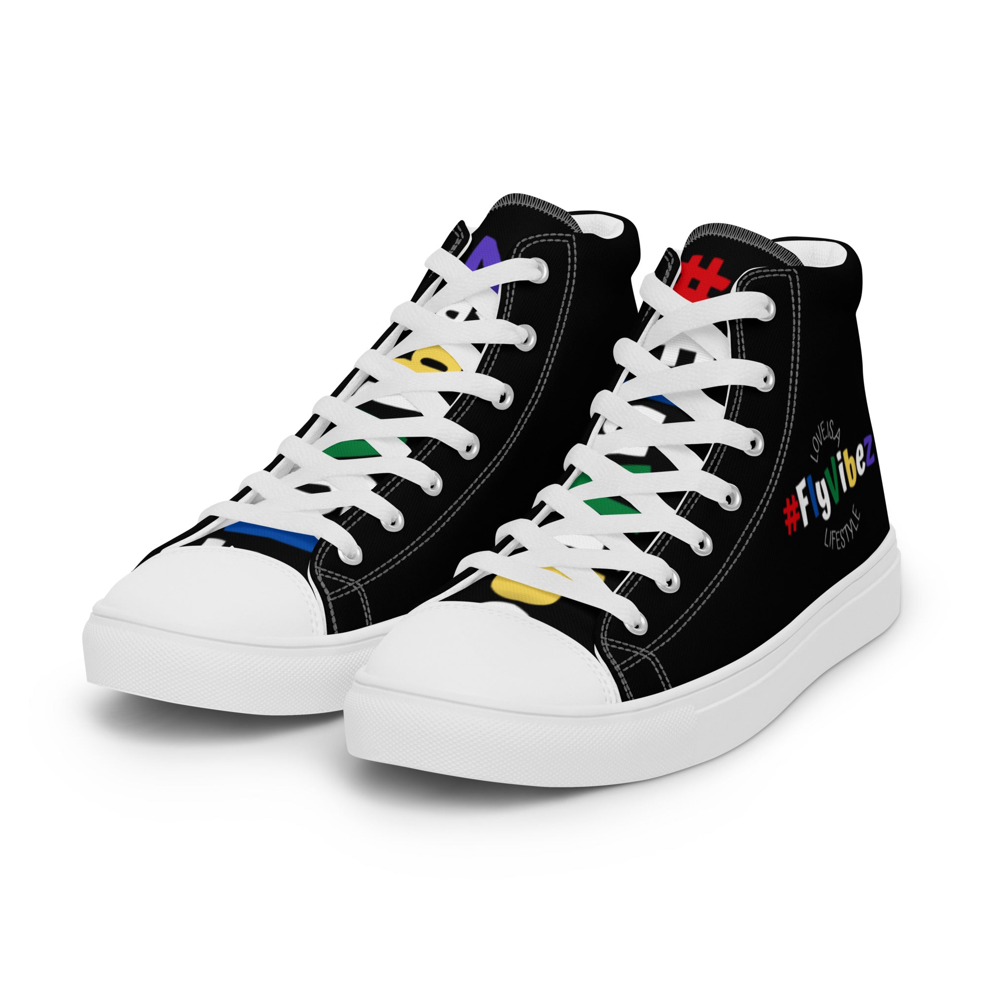 FlyVibez City Lifestyle Men’s high top canvas shoes