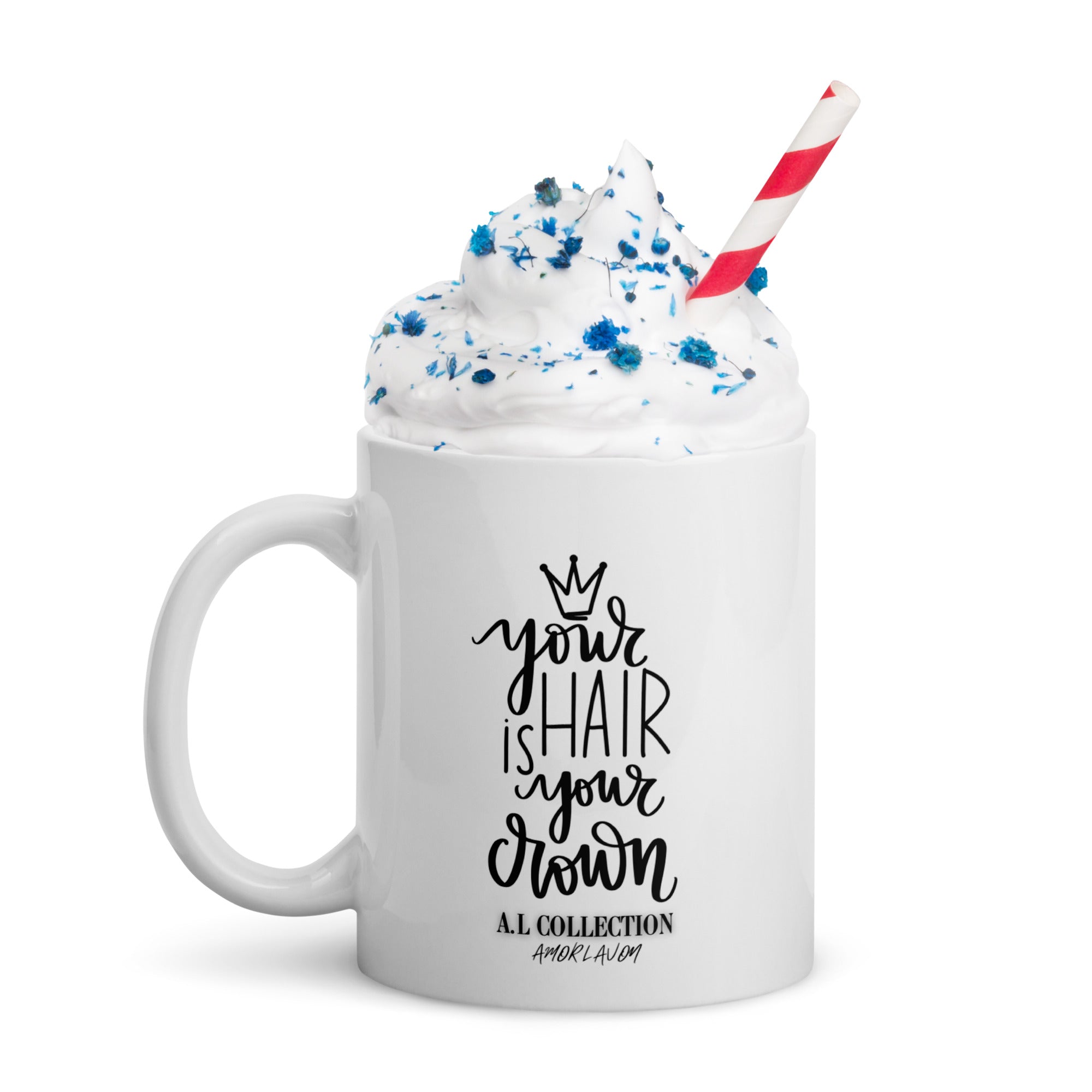 A.L White glossy mug