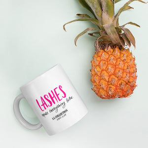 A.L White glossy mug