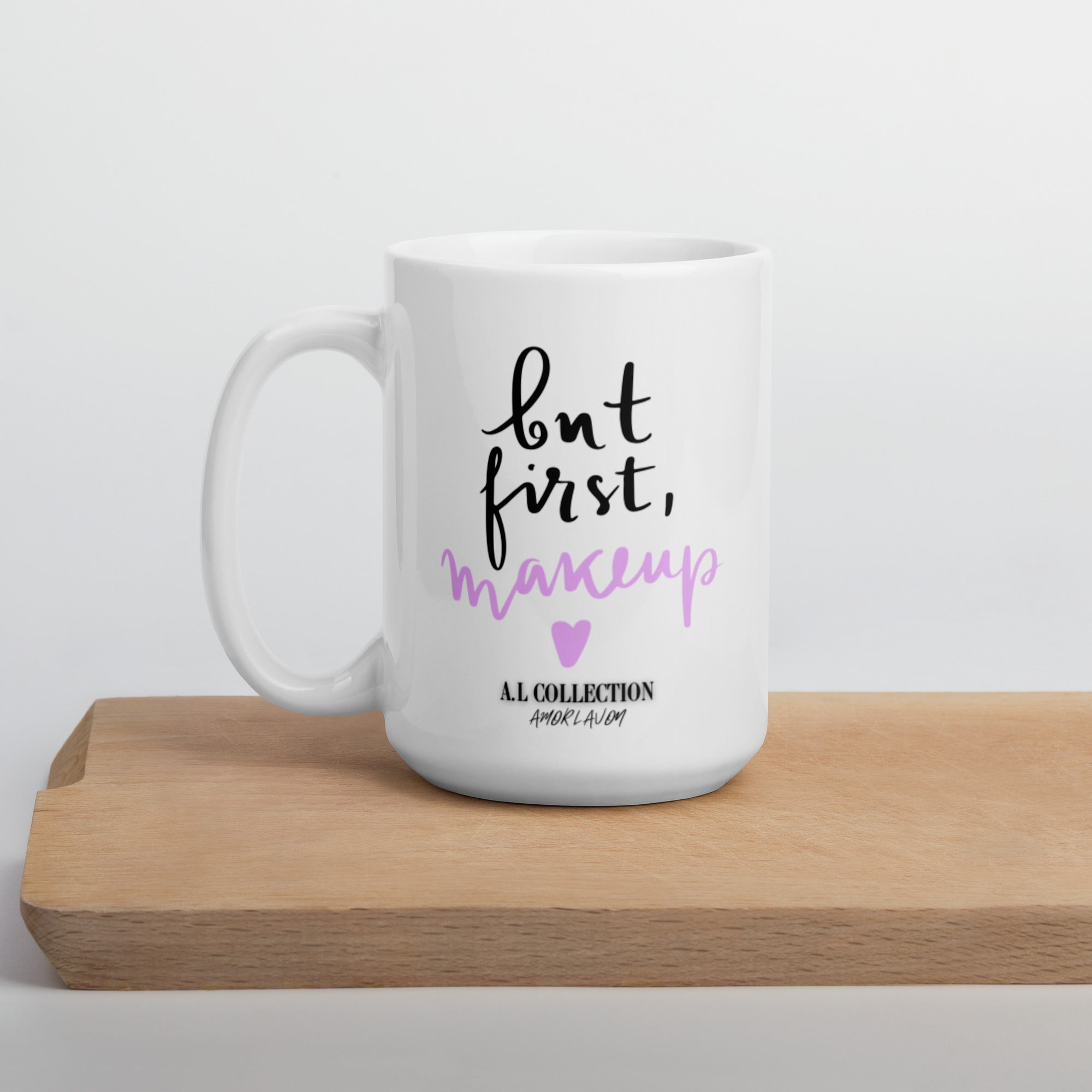 A.L White glossy mug