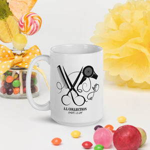 A.L White glossy mug